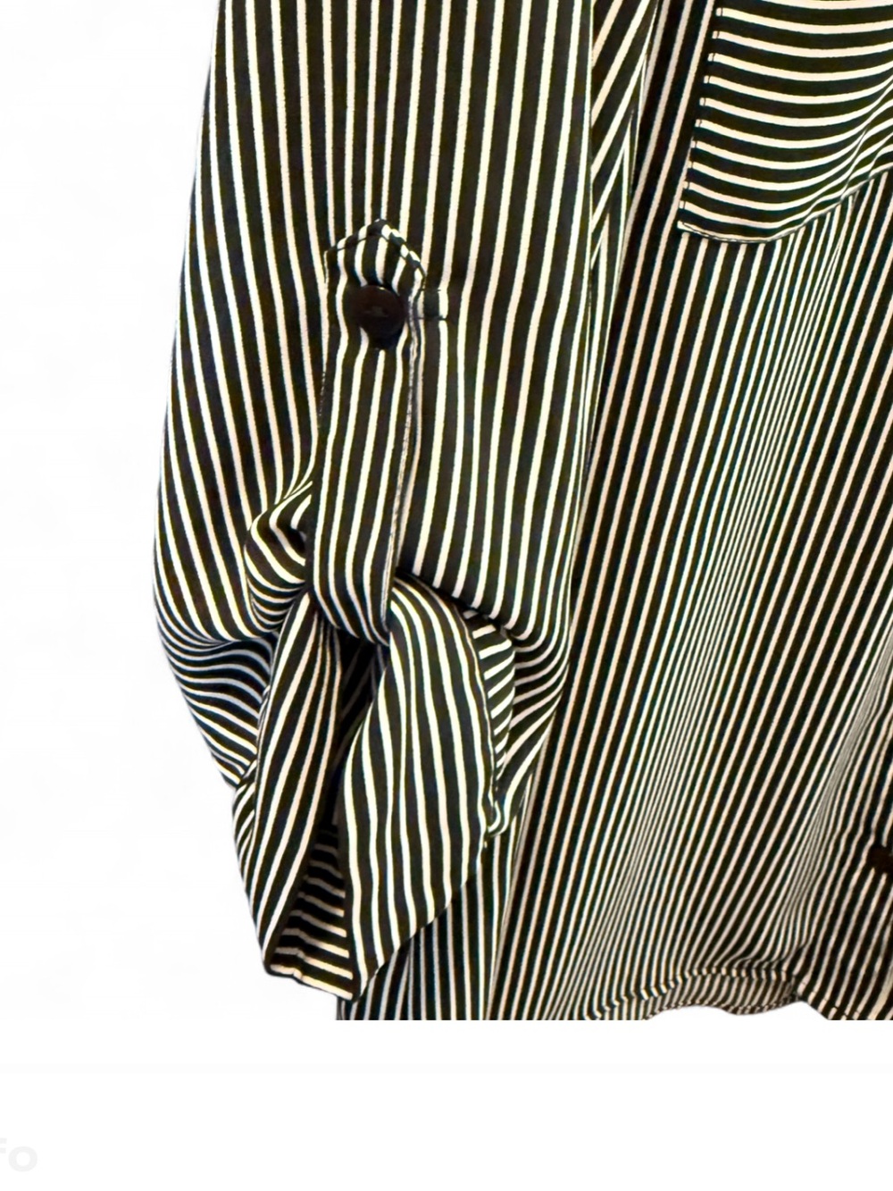 IZ Byer button down stripe blouse - Picture 3 of 6